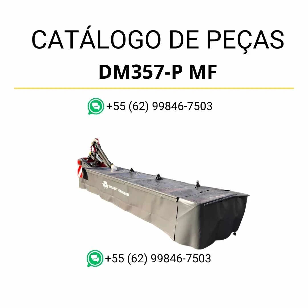 Catálogo de peças Massey Ferguson DM357-P MF MAC Cortadora em PDF com diagramas ilustrados e identificação técnica dos componentes