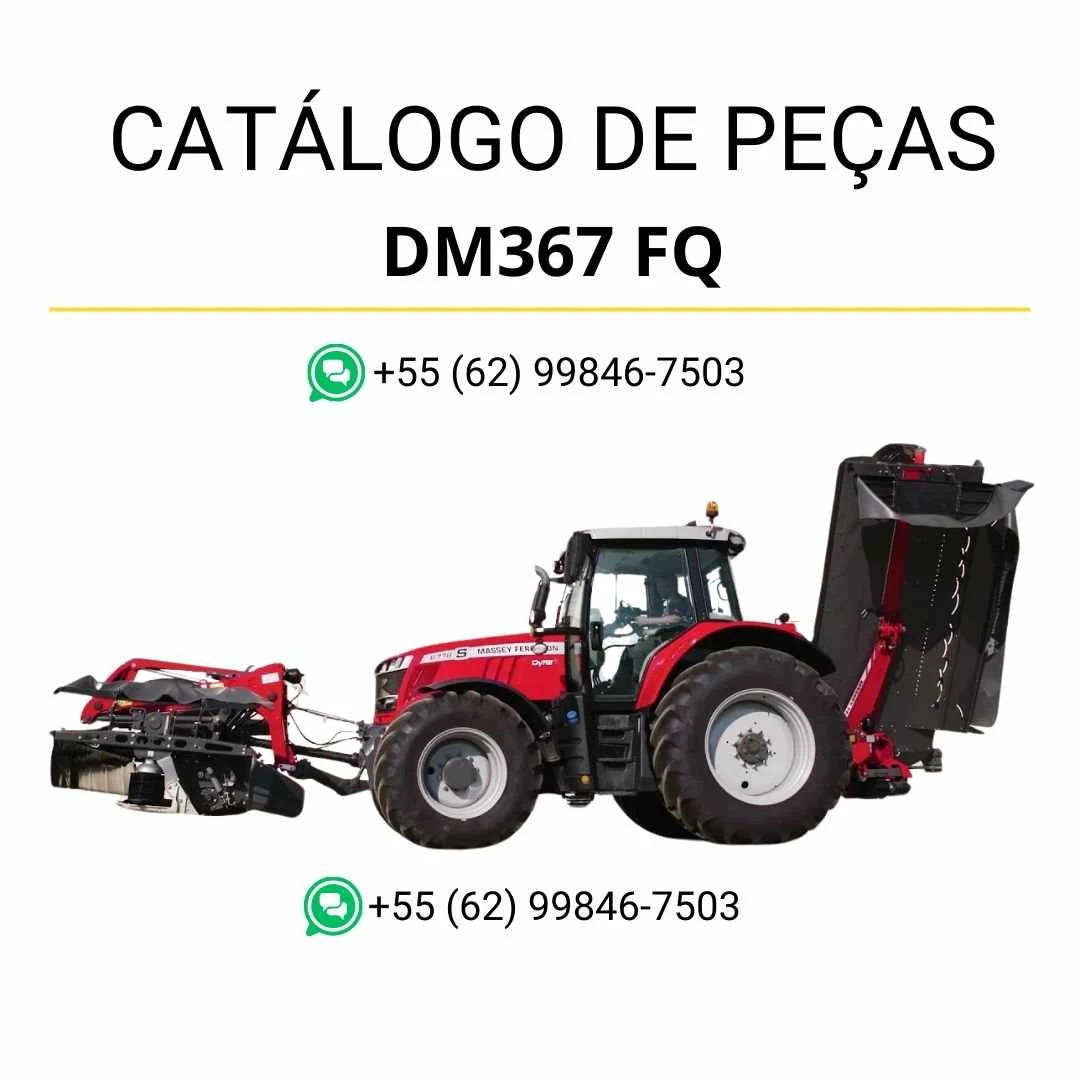 Catálogo de peças Massey Ferguson DM367 FQ MF MAP em PDF com ilustrações técnicas detalhadas e identificação completa dos componentes