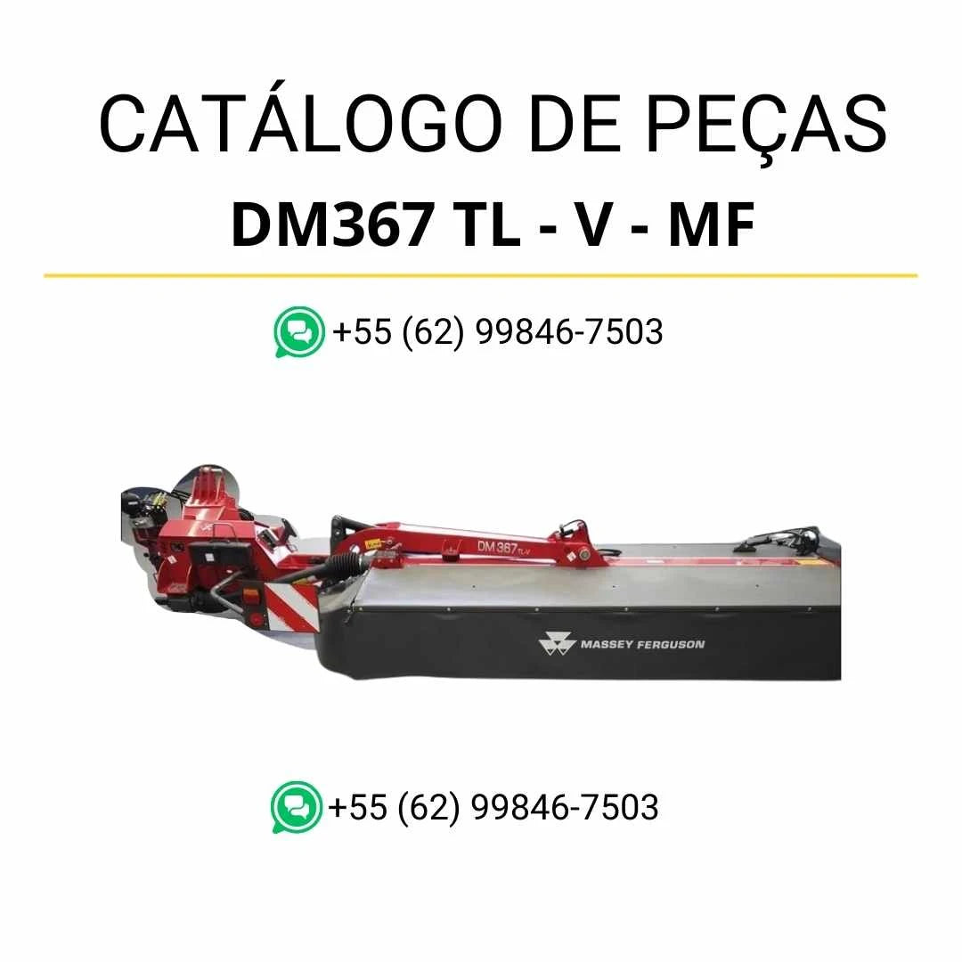 Catálogo de peças Massey Ferguson DM367 TL-V MF NYP em PDF com diagramas ilustrados e identificação completa dos componentes