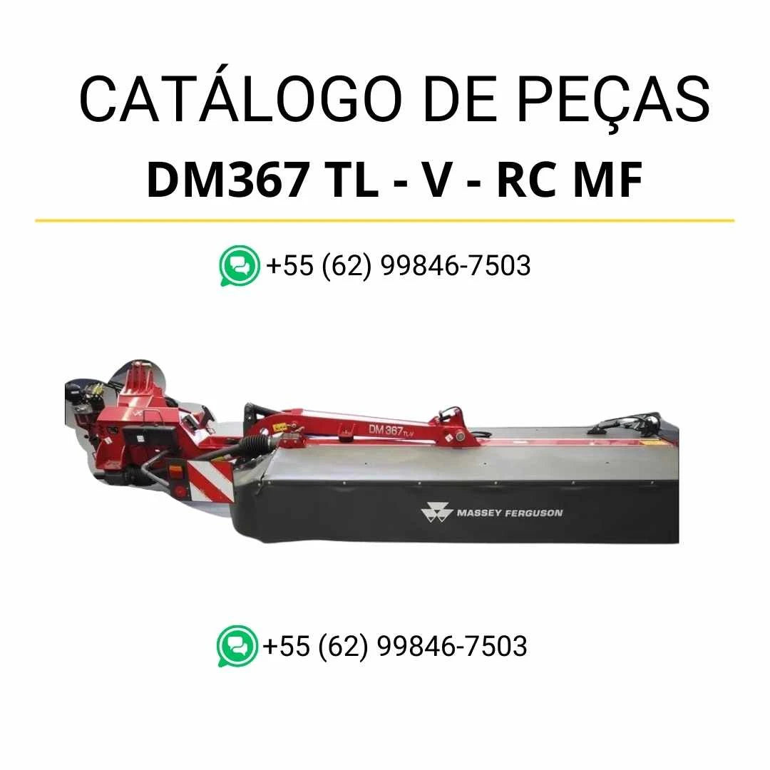 Catálogo de peças Massey Ferguson DM367 TL-V RC MF NYS em PDF com ilustrações técnicas e identificação detalhada dos componentes