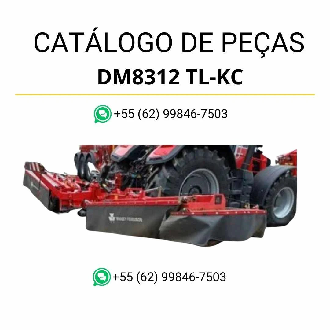 Catálogo de peças Massey Ferguson DM8312 TL-KC MF AAH em PDF com diagramas técnicos e identificação completa dos componentes
