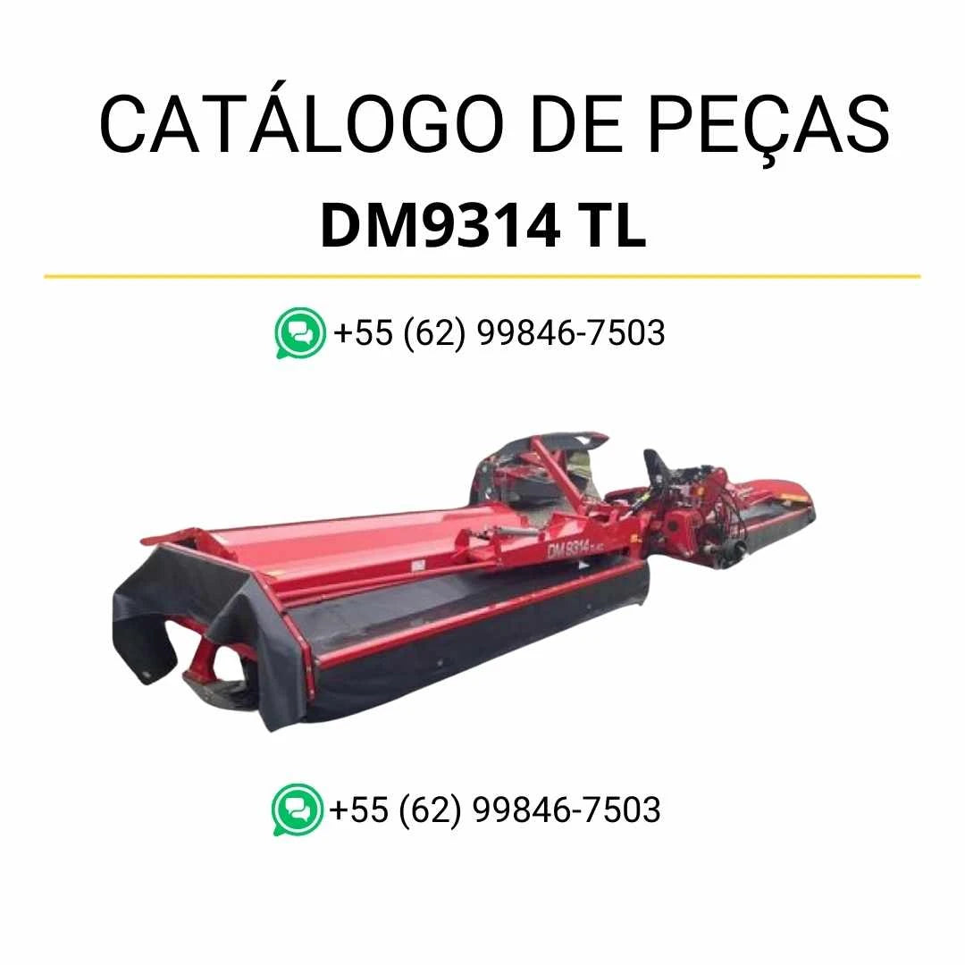 Catálogo de peças Massey Ferguson DM9314 TL MF AKT Cortadora em PDF com diagramas técnicos e identificação completa dos componentes