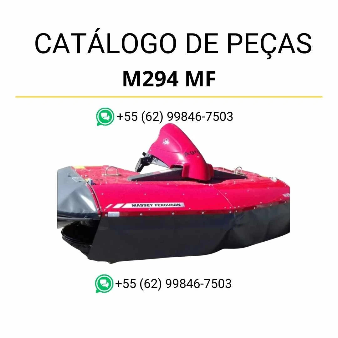 Catálogo de peças Massey Ferguson M294 MF NUR Cortadora em PDF com diagramas ilustrados e identificação completa dos componentes