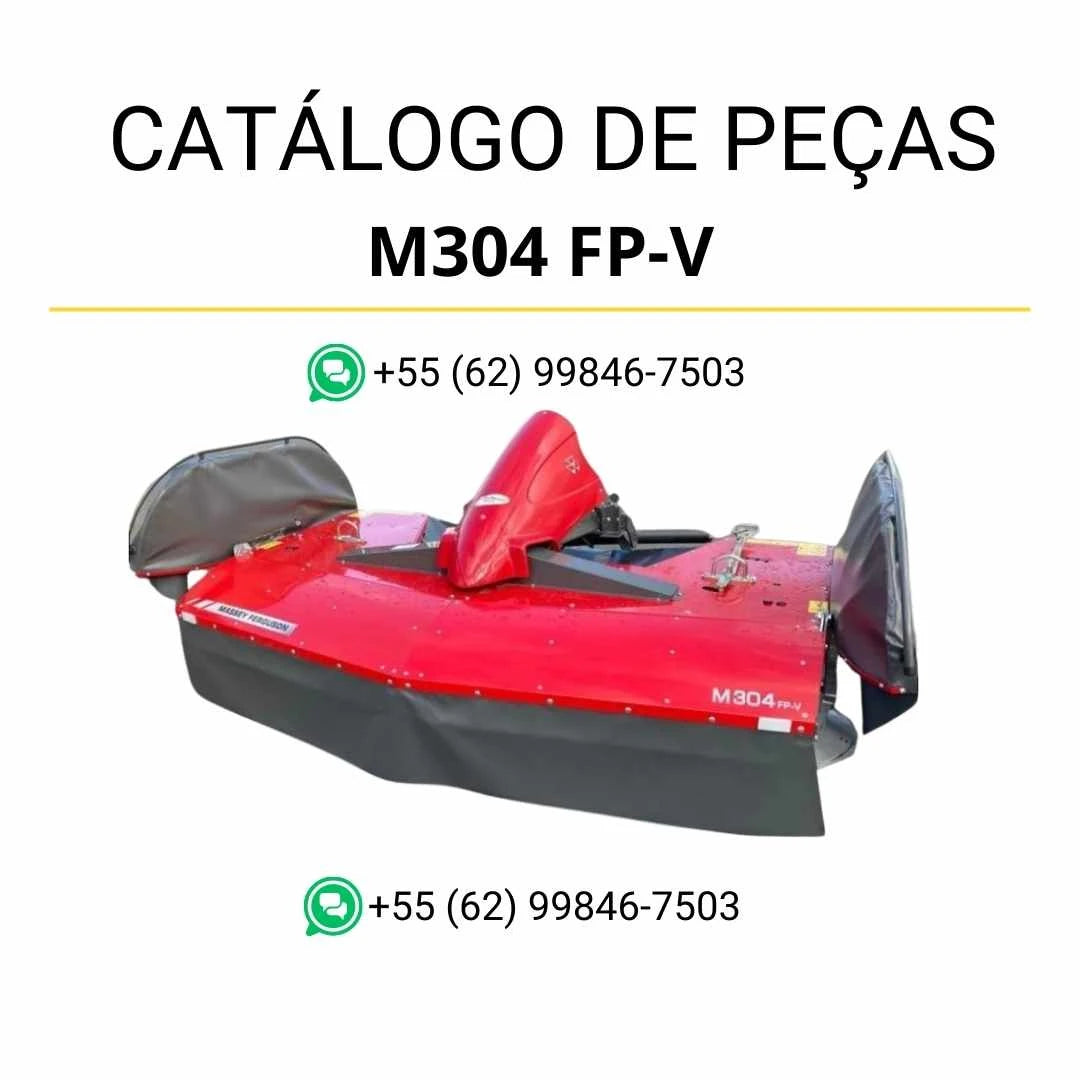 Catálogo de peças Massey Ferguson M304 FP-V AMB Cortadora em PDF com diagramas técnicos e identificação completa dos componentes