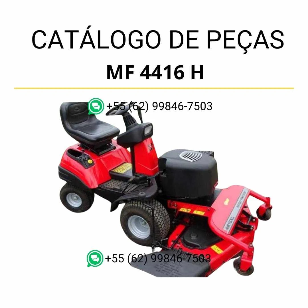Catálogo de peças Massey Ferguson MF 4416 H, 4417 H e 4416 XL em PDF, com diagramas técnicos detalhados e identificação completa dos componentes.