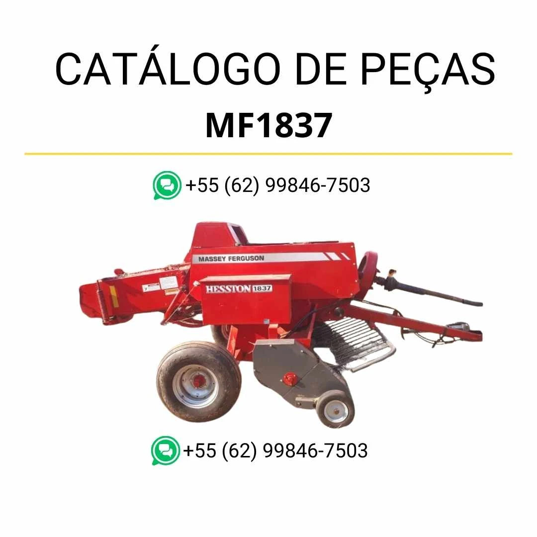 Catálogo de peças Massey Ferguson MF1837 Enfardadeira Quadrada em PDF com diagramas ilustrados e identificação detalhada dos componentes