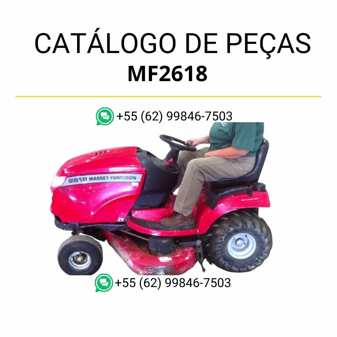 Catálogo de peças Massey Ferguson MF2618 cortador em PDF, com diagramas técnicos e identificação detalhada dos componentes para manutenção.