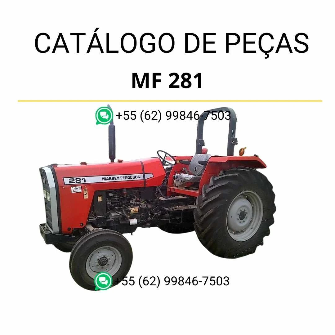 Catálogo de peças Massey Ferguson MF 281 em PDF com ilustrações técnicas e lista completa de componentes do trator