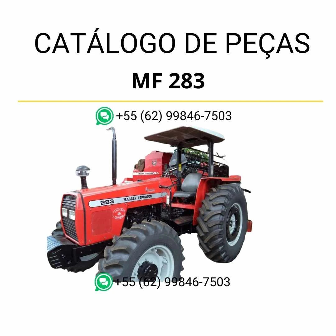 Catálogo de peças Massey Ferguson MF 283 em PDF com diagramas detalhados e lista completa de componentes do trator