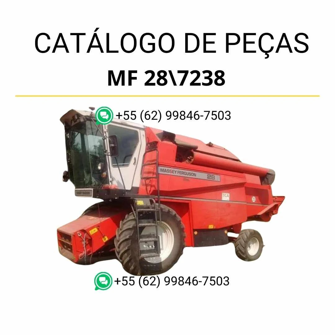 Catálogo de peças Massey Ferguson MF 287238 Combine em PDF com vistas explodidas e identificação completa dos componentes da colheitadeira