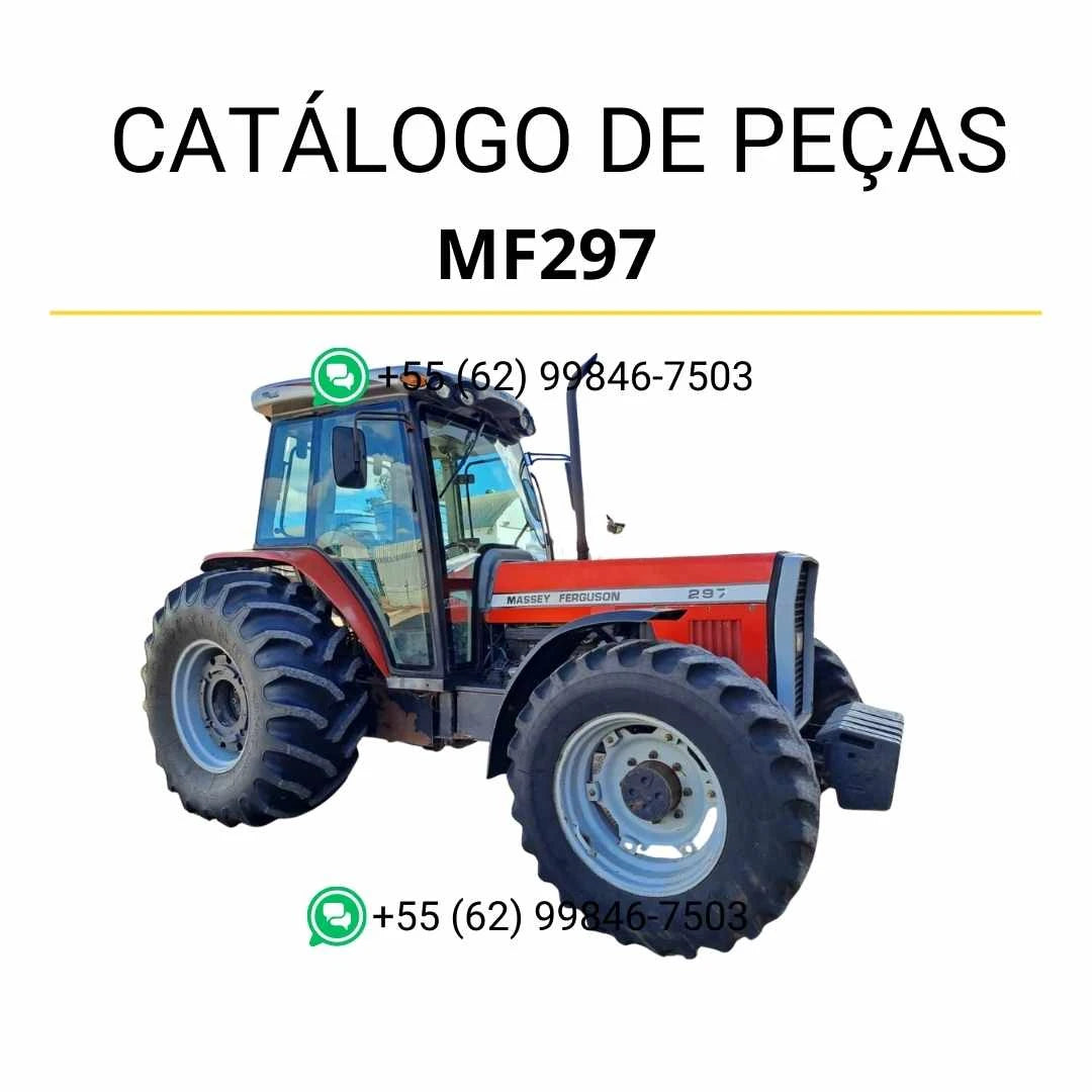 Catálogo de peças Massey Ferguson MF 297 em PDF, com ilustrações técnicas e lista completa de componentes originais do trator