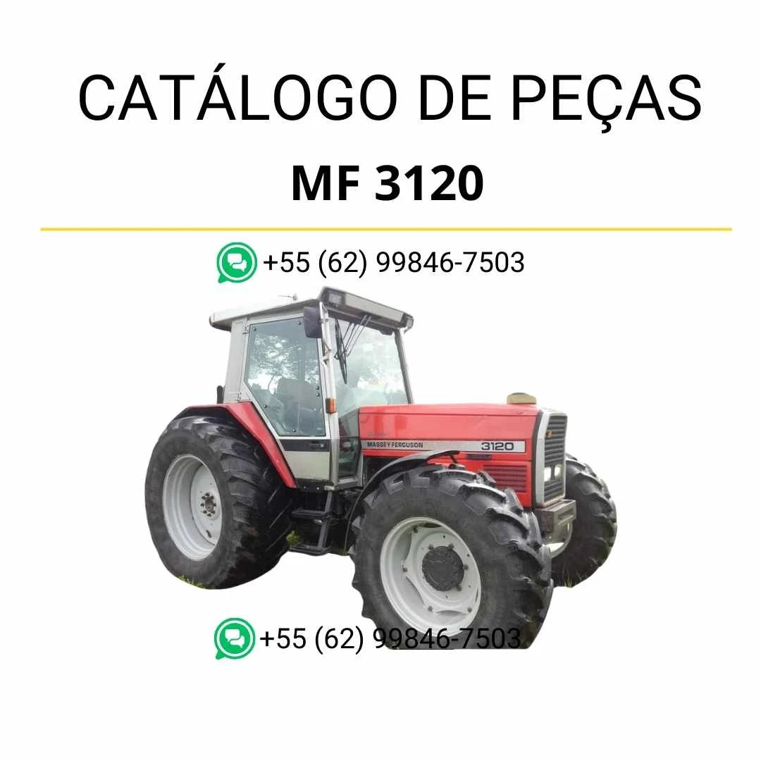 Catálogo de peças Massey Ferguson MF 3120 e 3120T em PDF com diagramas completos e identificação técnica dos componentes do trator