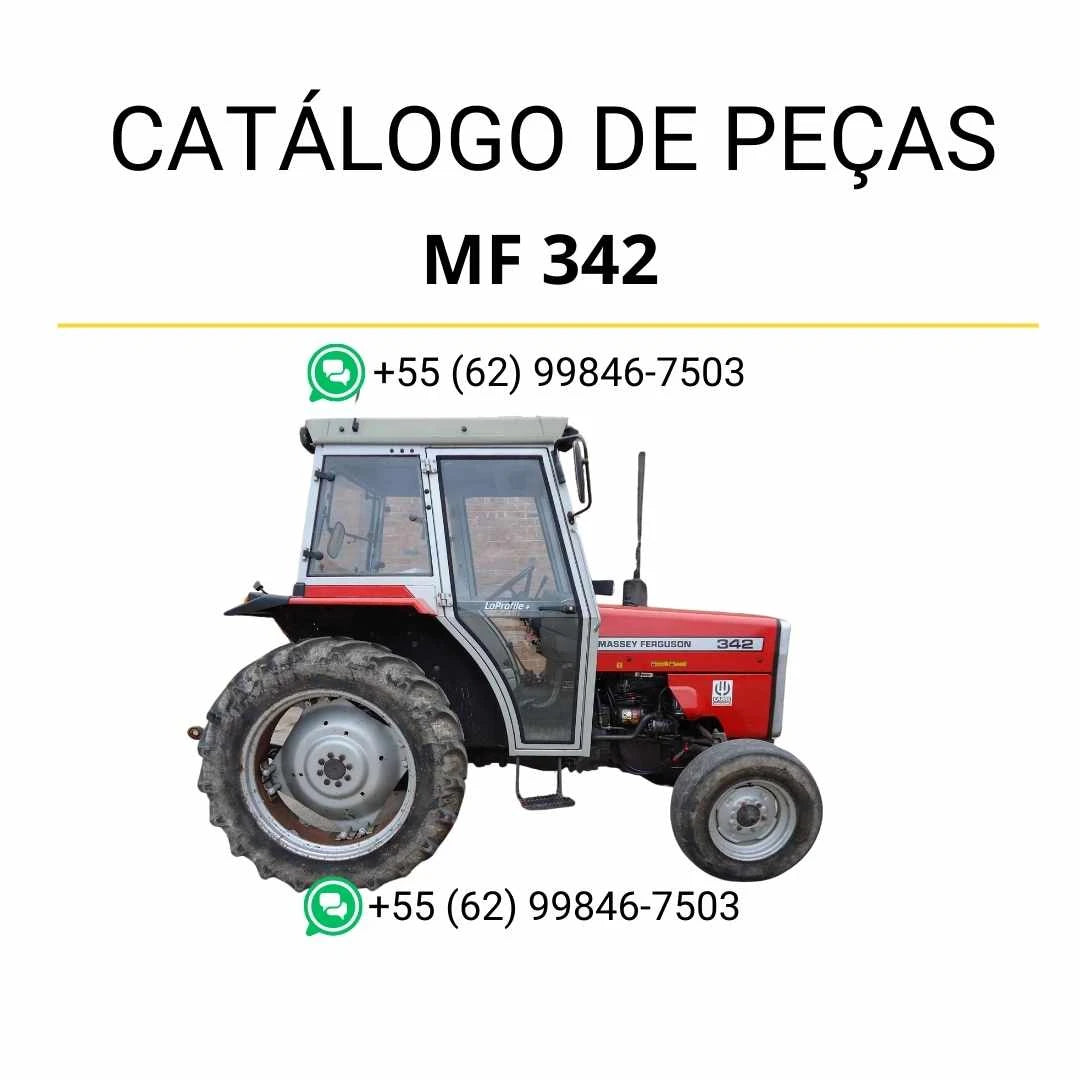 Catálogo de peças Massey Ferguson MF 342 em PDF com ilustrações técnicas e identificação completa dos componentes do trator