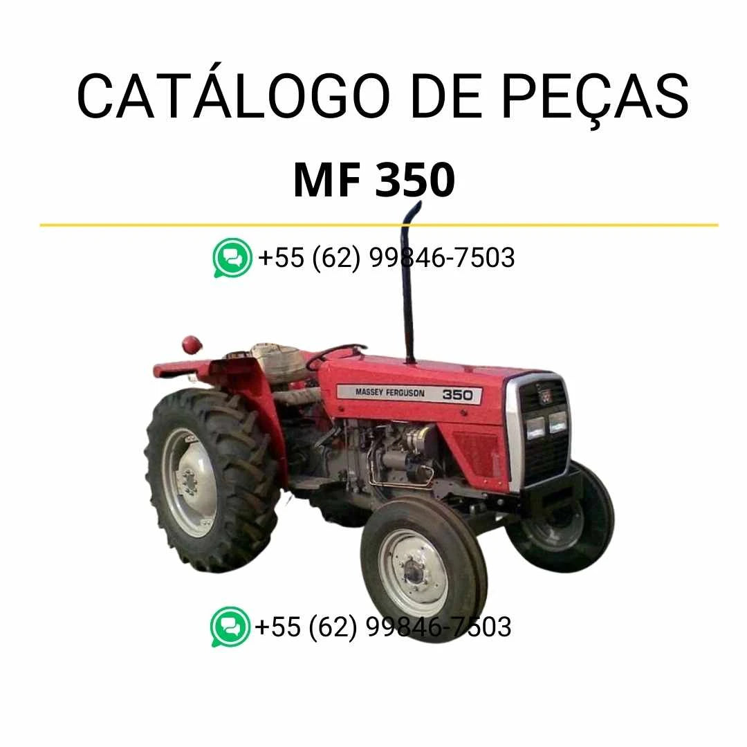 Catálogo de peças Massey Ferguson MF 350 em PDF com diagramas técnicos detalhados e identificação completa dos componentes do trator