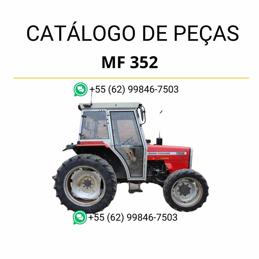Catálogo de peças Massey Ferguson MF 352 em PDF com ilustrações técnicas e identificação completa dos componentes do trator