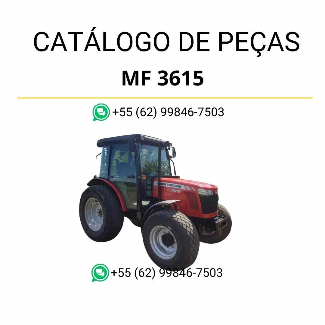 Catálogo de peças Massey Ferguson MF 3615, 3625, 3635 e 3645 em PDF com diagramas completos e identificação detalhada dos componentes