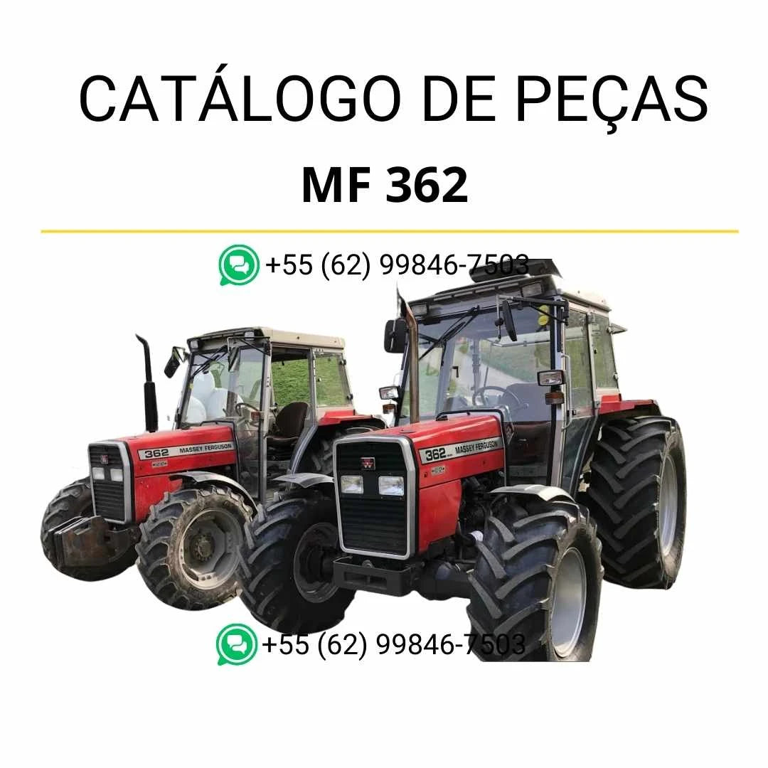 Catálogo de peças Massey Ferguson MF 362 em PDF com vistas explodidas e identificação completa dos componentes do trator