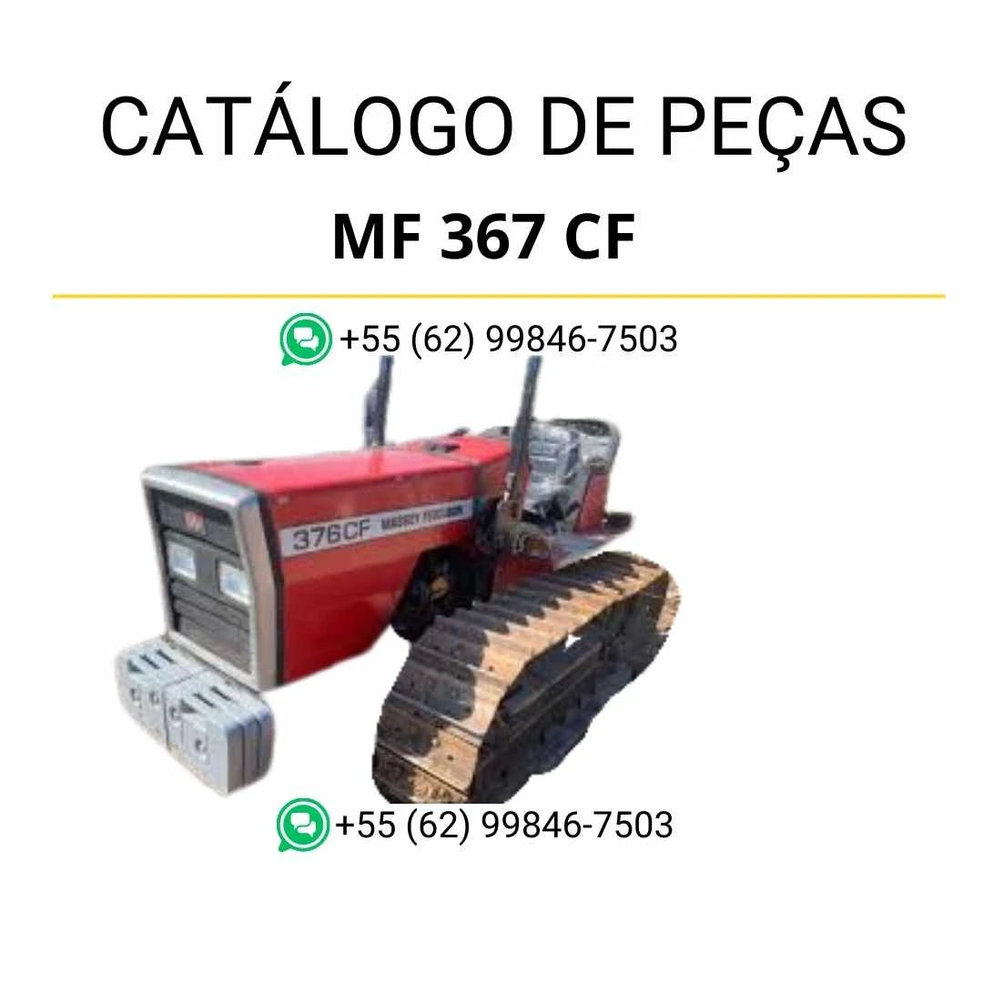 Catálogo de peças Massey Ferguson MF 367 CF Crawler em PDF com vistas técnicas e identificação completa dos componentes do trator