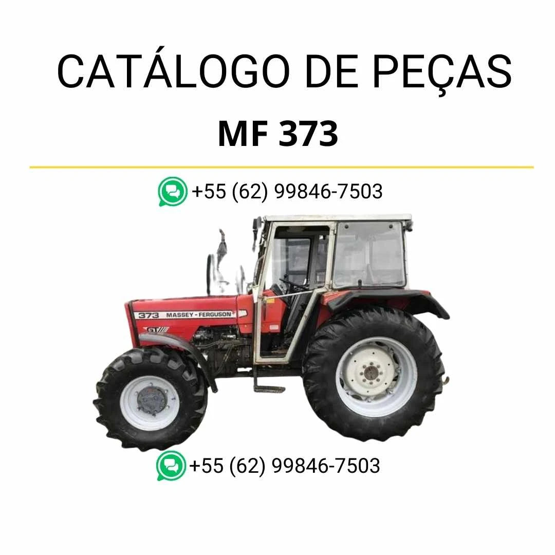 Catálogo de peças Massey Ferguson MF 373 em PDF com diagramas detalhados e componentes originais do trator