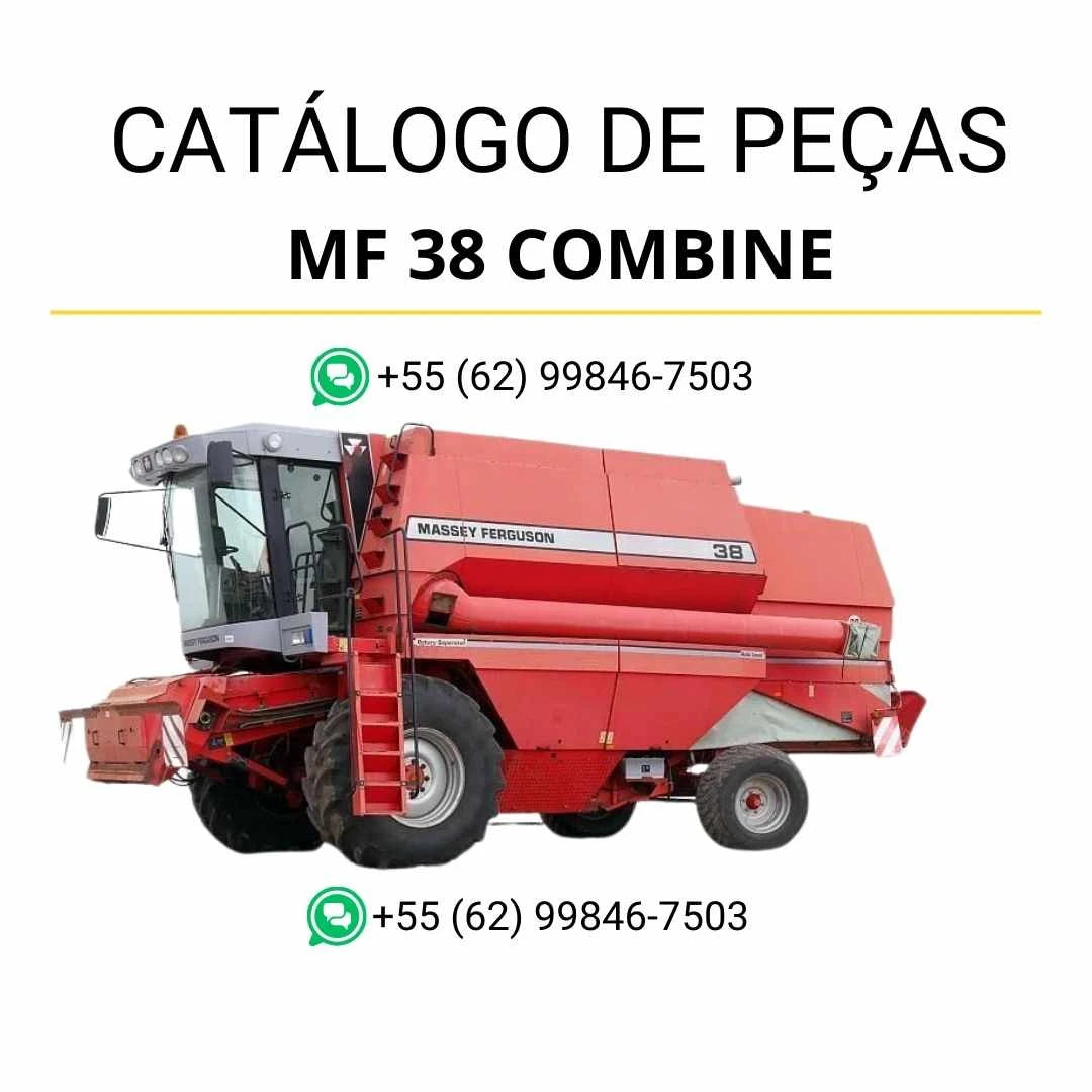 Catálogo de peças Massey Ferguson MF 38 Combine em PDF com ilustrações técnicas e lista completa de componentes da colheitadeira