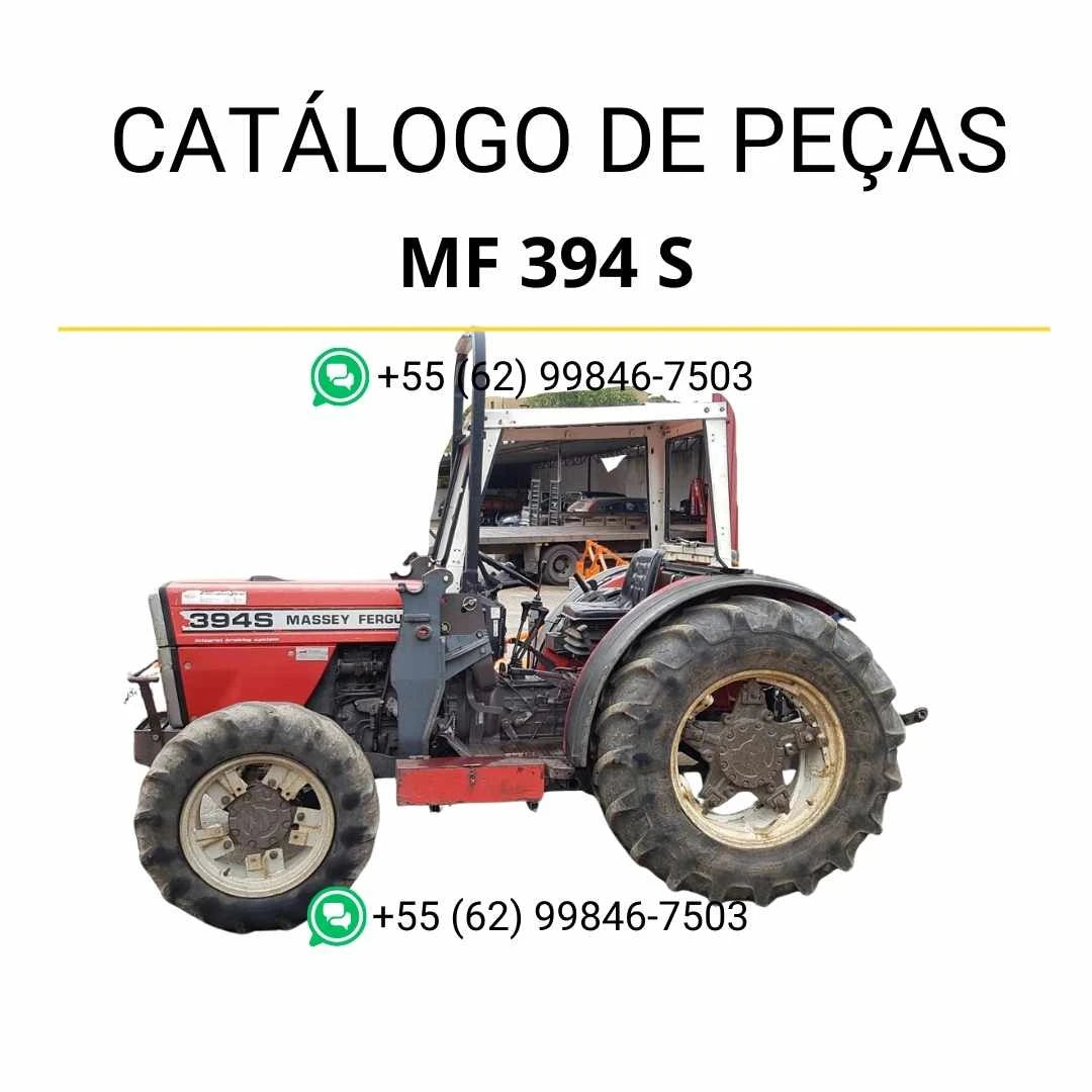 Catálogo de peças Massey Ferguson MF 394 S em PDF com vistas técnicas, componentes originais e diagramas completos do trator