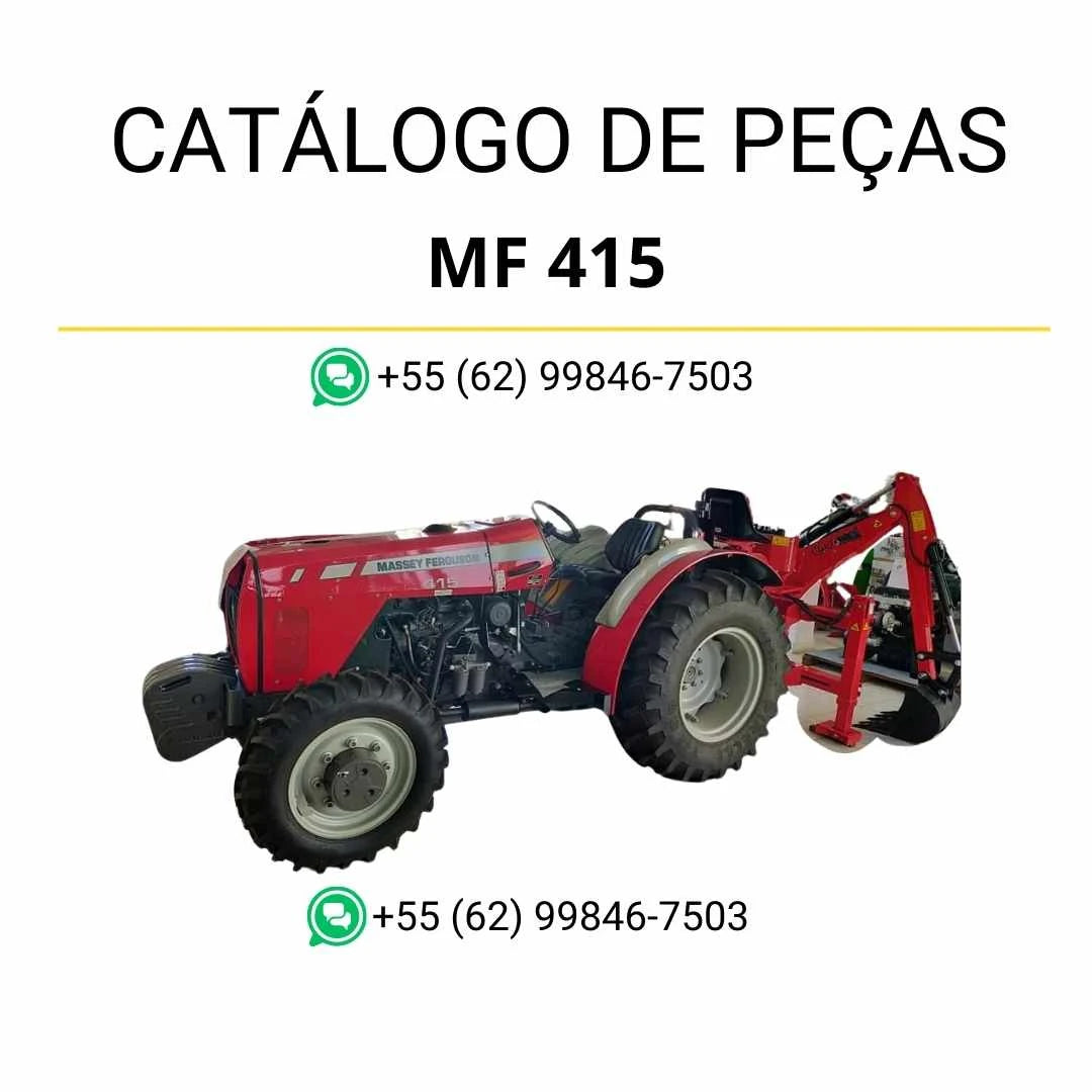 Catálogo de peças Massey Ferguson MF 415 em PDF com vistas explodidas, componentes originais e diagramas detalhados do trator