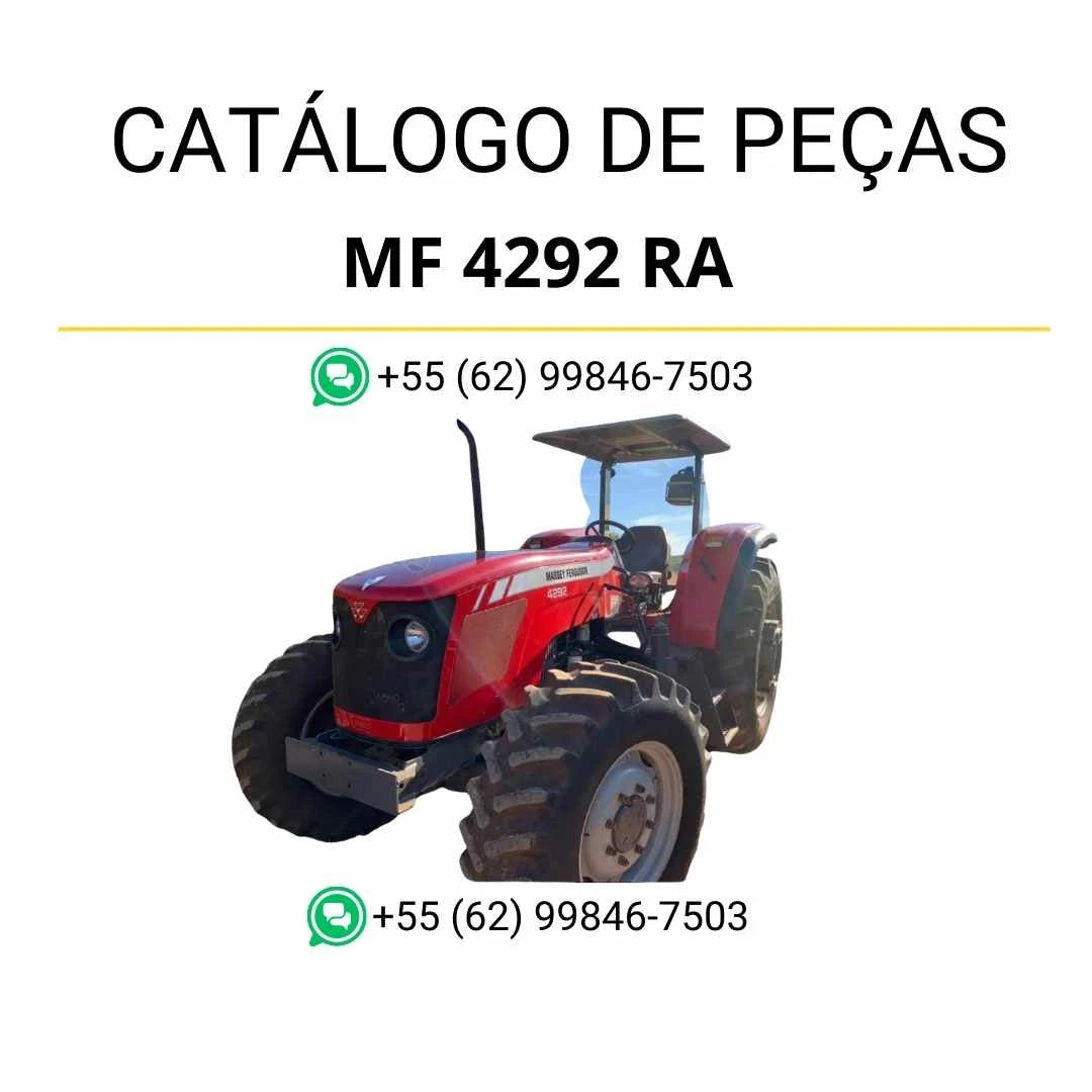 Catálogo de peças Massey Ferguson MF 4292 RA em PDF, com diagramas detalhados e lista completa de componentes originais do trator