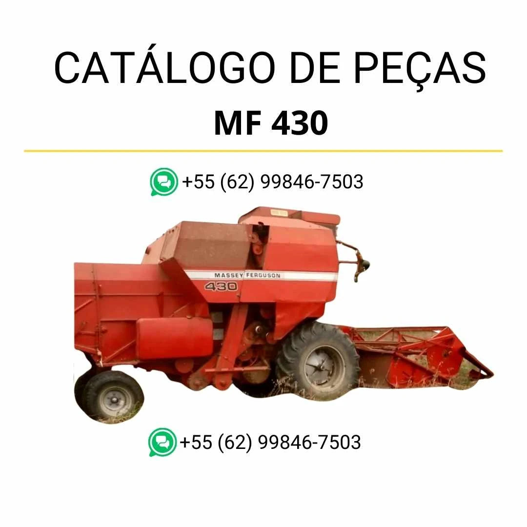 Catálogo de peças Massey Ferguson MF 430 Combine em PDF, trazendo diagramas técnicos e a lista completa de componentes da colheitadeira