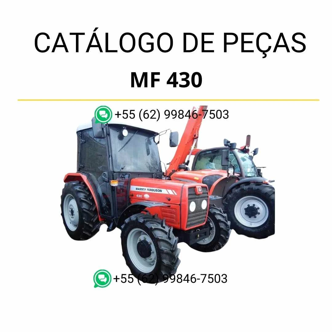 Catálogo de peças Massey Ferguson MF 430 em PDF, com ilustrações detalhadas e identificação completa dos componentes do trator