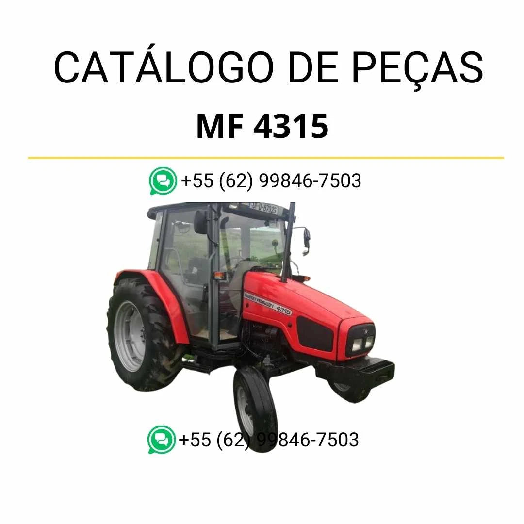 Catálogo de peças Massey Ferguson MF 4315 e MF 4320 em PDF, com ilustrações técnicas detalhadas e lista completa de componentes do trator