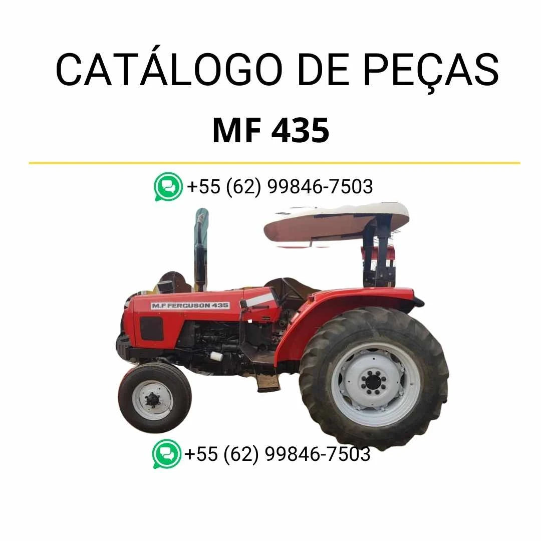 Catálogo de peças Massey Ferguson MF 435 em PDF, com diagramas ilustrados e identificação completa dos componentes do trator