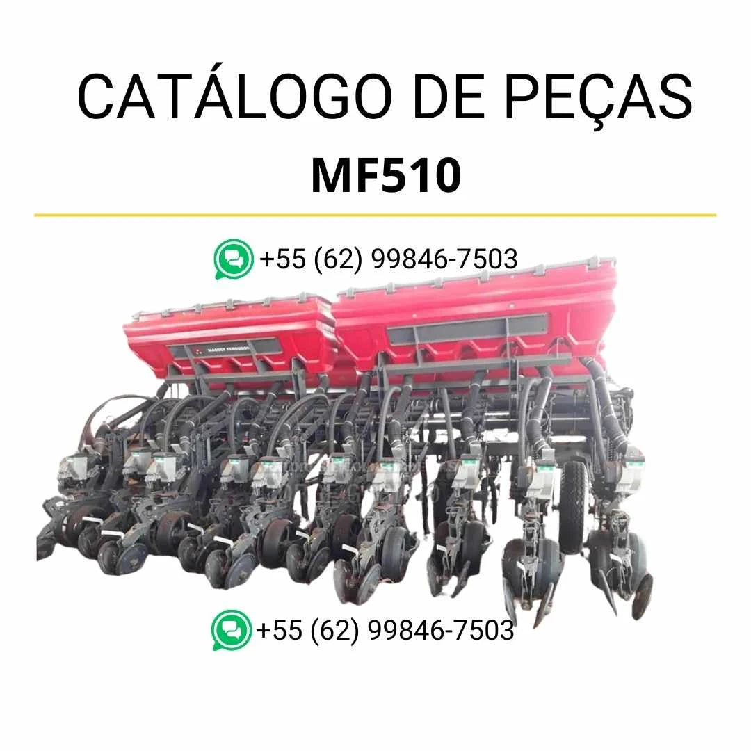 Catálogo de peças Massey Ferguson MF510, 511 e 512 H/HF em PDF com diagramas técnicos e identificação detalhada dos componentes