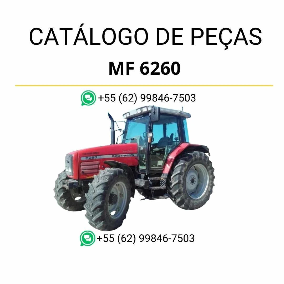 Catálogo de peças Massey Ferguson MF 6260 em PDF, com ilustrações técnicas e lista completa de componentes originais do trator