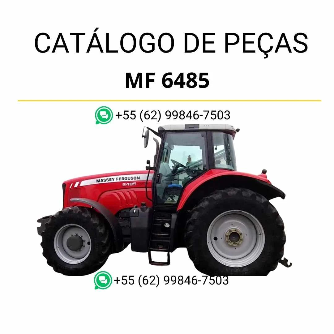 Catálogo de peças Massey Ferguson MF 6485 Dyna 6 Tier 3 em PDF com ilustrações técnicas e identificação completa dos componentes