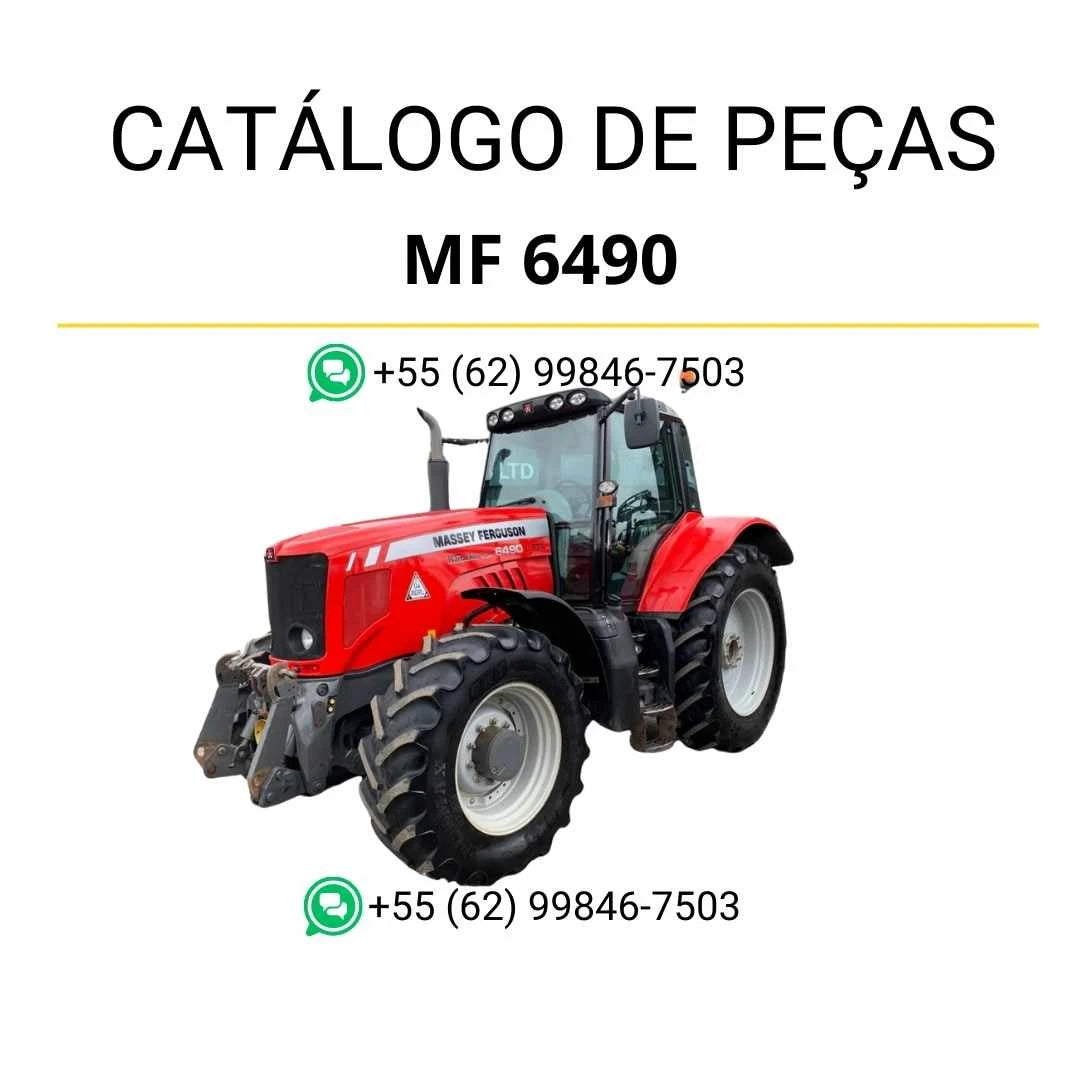 Catálogo de peças Massey Ferguson MF 6490 Dyna 6 Tier 3 em PDF com diagramas detalhados e identificação completa dos componentes do trator