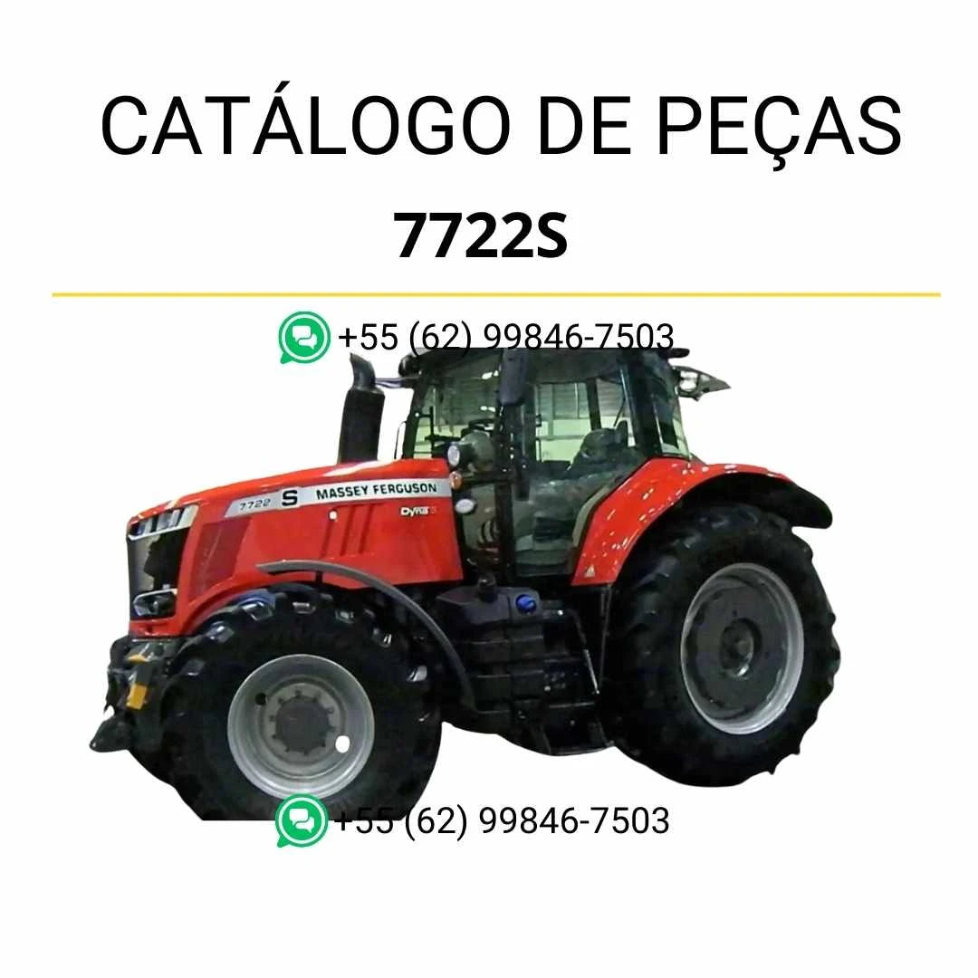Catálogo de peças PDF Massey Ferguson MF 7722 e 7722S Dyna VT com ilustrações técnicas e componentes completos do trator.