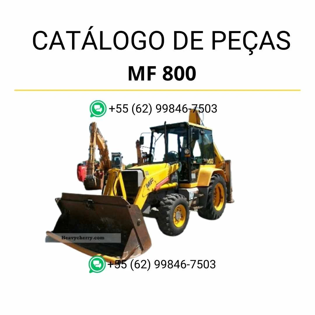 Catálogo de peças PDF Massey Ferguson MF 800 e 805 Combine, com ilustrações técnicas e códigos originais para identificação precisa de componentes.