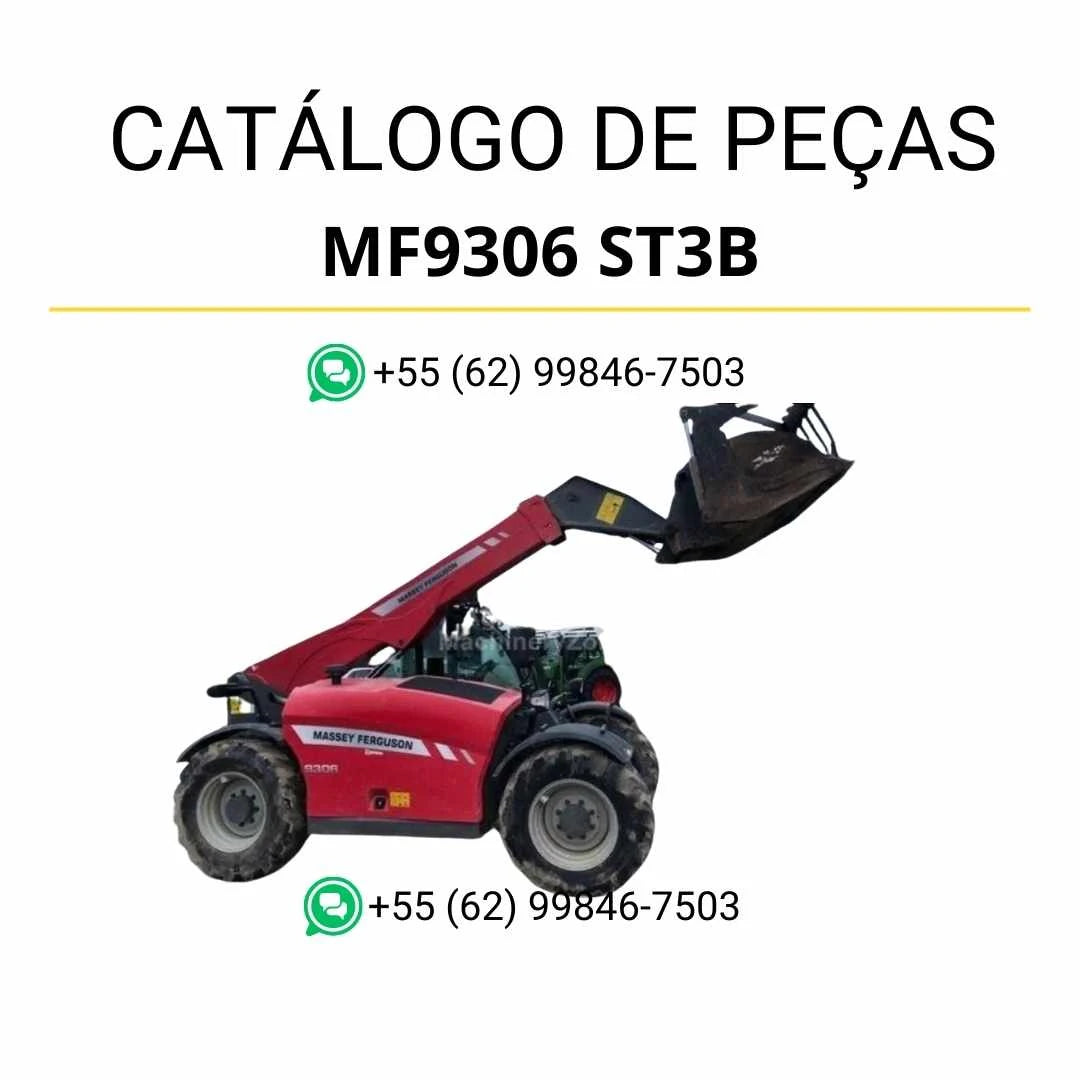 Catálogo de peças Massey Ferguson MF9306 ST3B em PDF com vistas explodidas e lista completa de componentes do manipulador