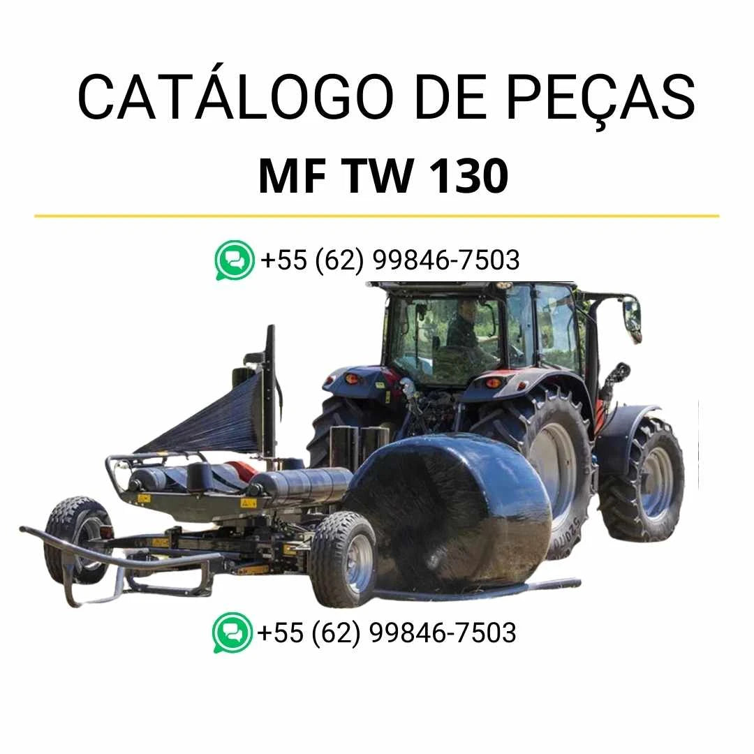 Catálogo de peças Massey Ferguson MF TW130 Empacotadora em PDF com diagramas ilustrados e identificação completa dos componentes