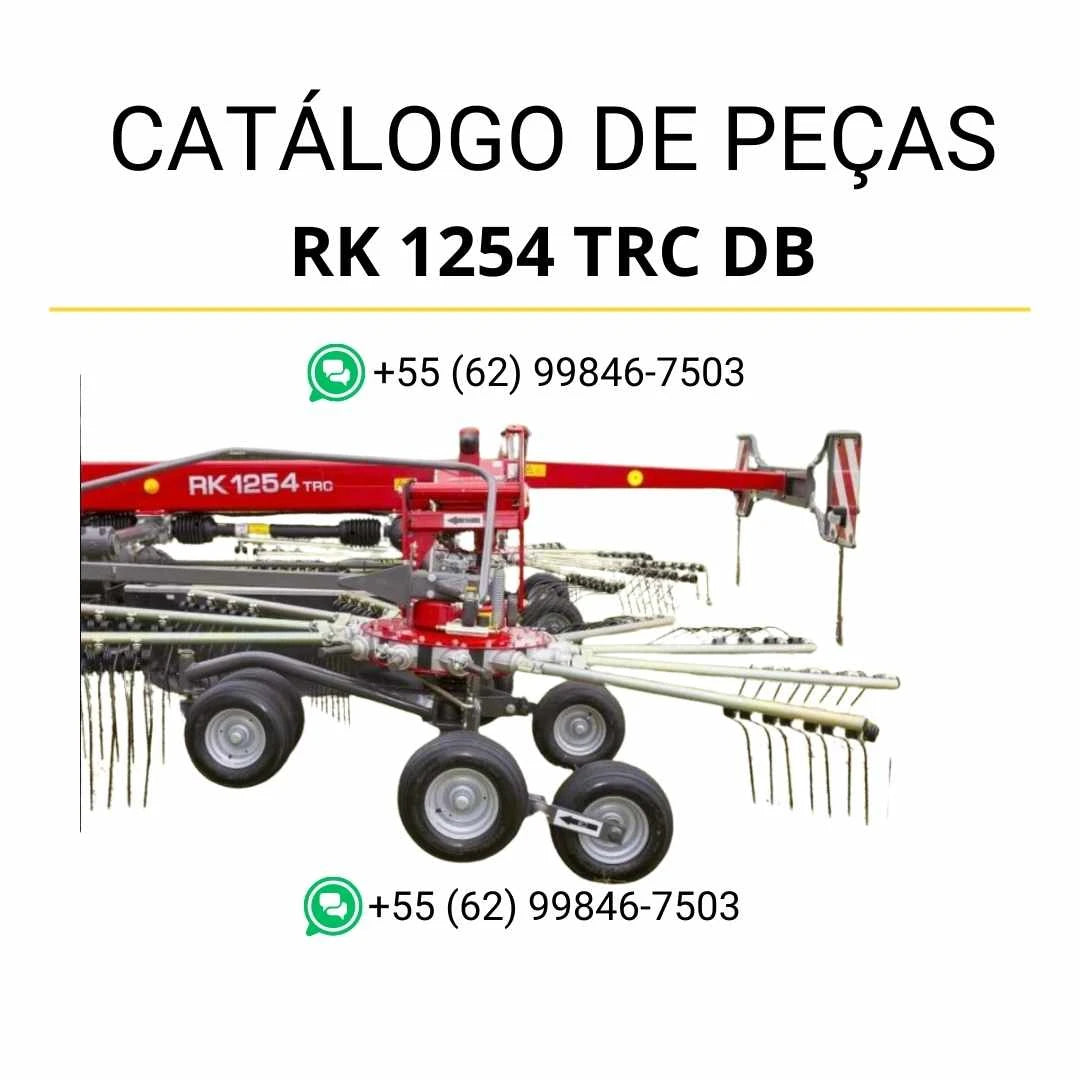 Catálogo de peças Massey Ferguson RK 1254 TRC DB em PDF, com diagramas técnicos e identificação precisa dos conjuntos e componentes