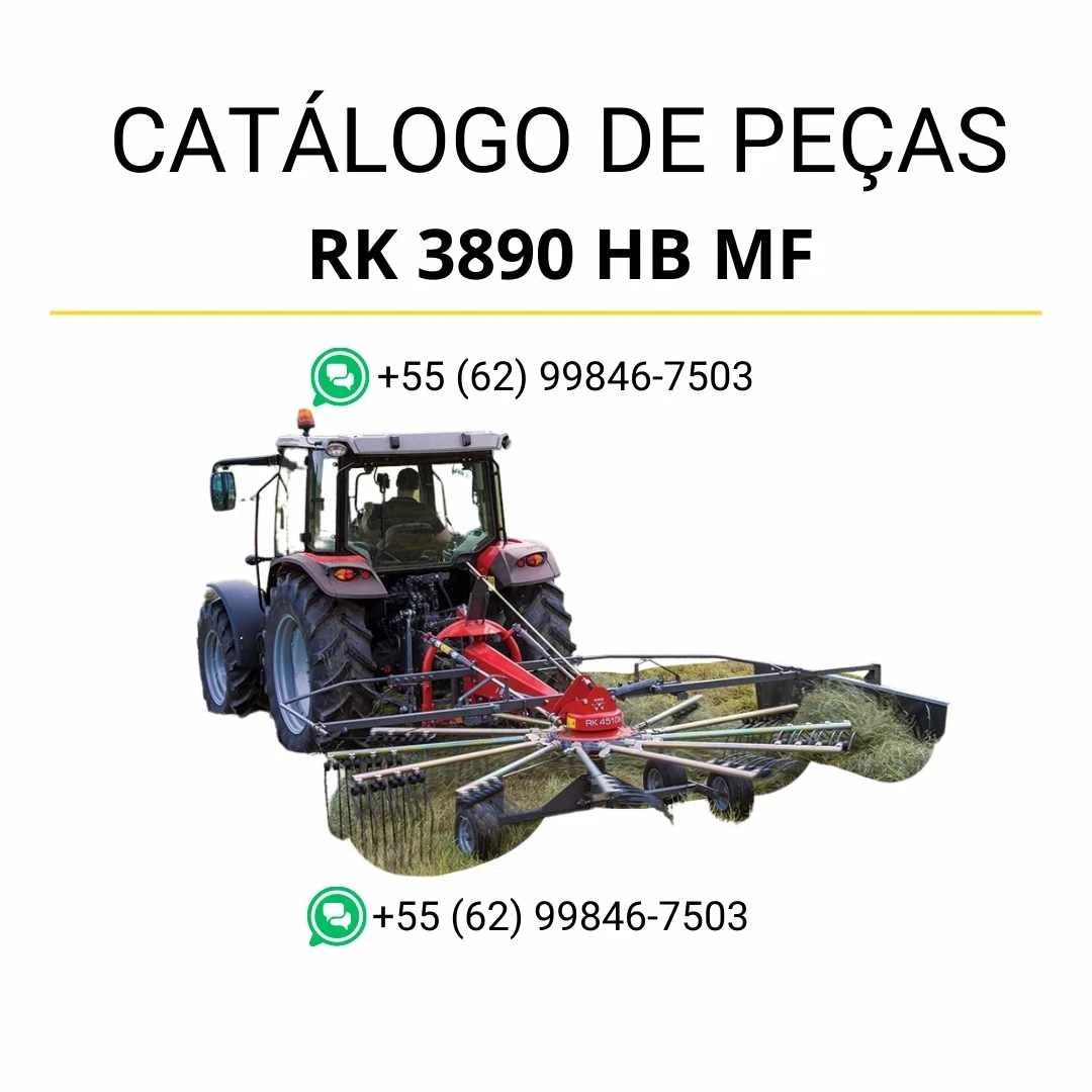 Catálogo de peças Massey Ferguson RK 3890 HB em PDF com diagramas técnicos e identificação completa dos componentes