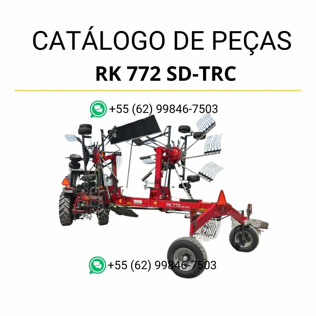 Catálogo de peças Massey Ferguson RK 772 SD-TRC MF NA NJA em PDF com diagramas ilustrados e identificação detalhada dos componentes