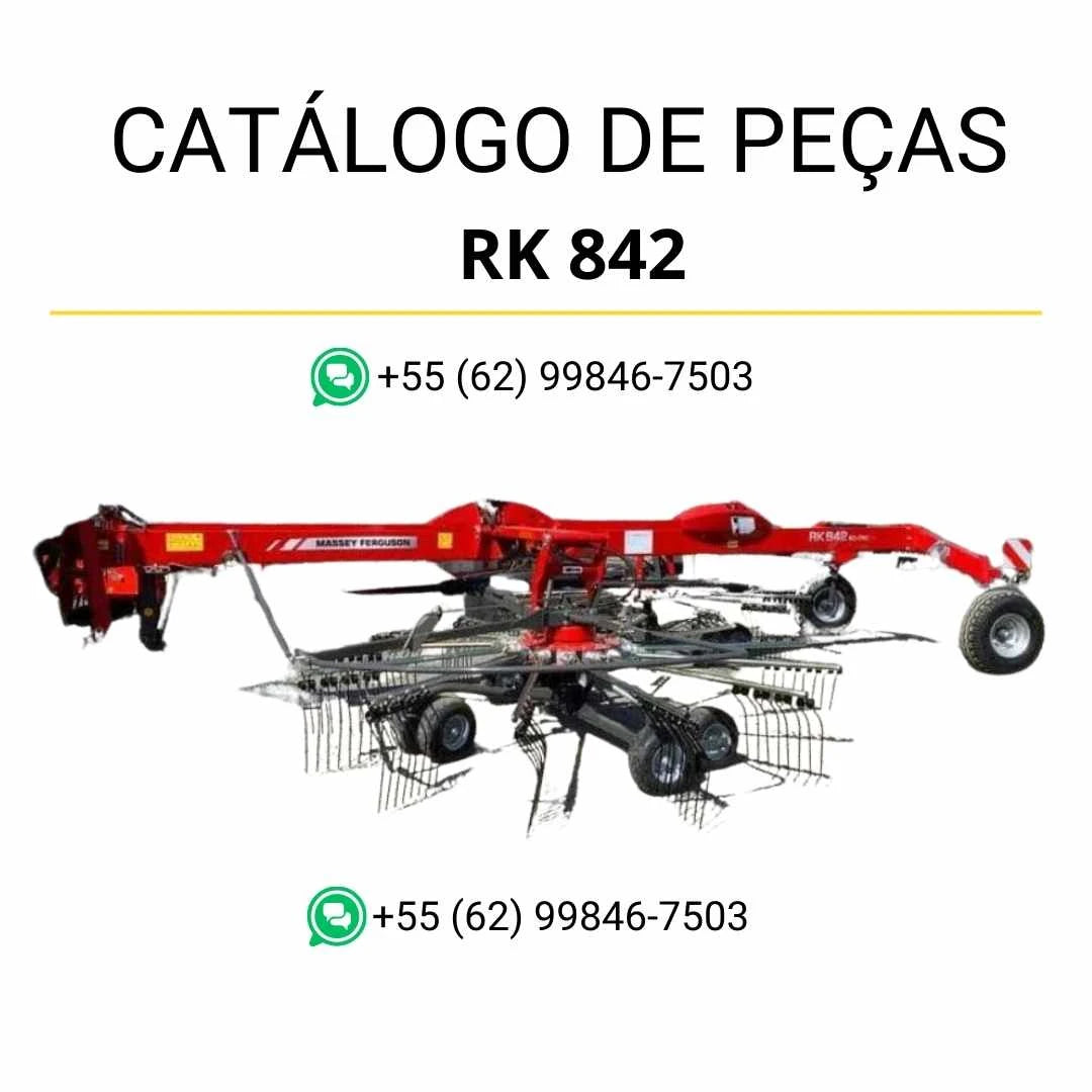 Catálogo de peças Massey Ferguson RK 842 SD TRC PRO NA em PDF com diagramas técnicos e identificação completa dos componentes