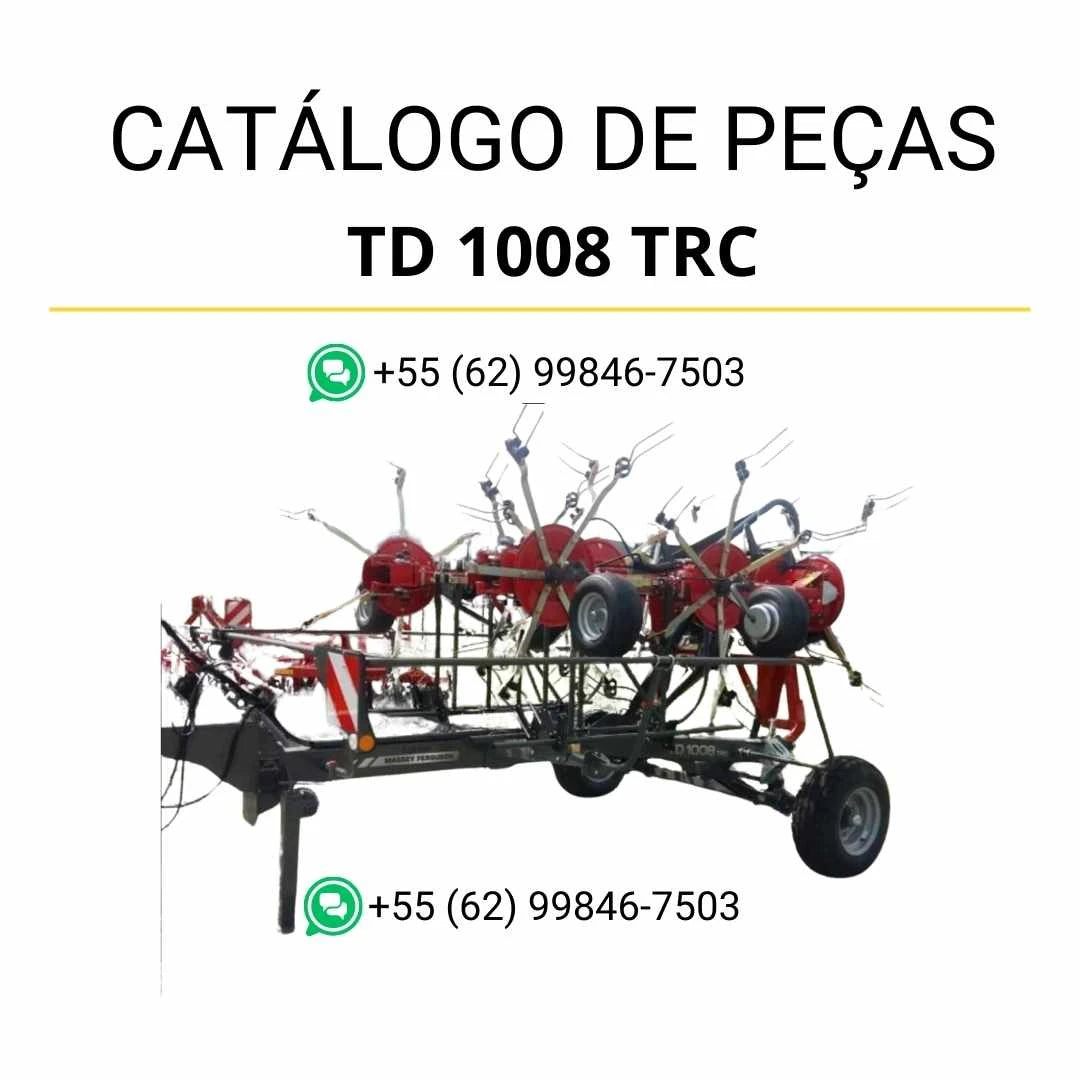 Catálogo de peças Massey Ferguson TD 1008 TRC MF / NA / AED em PDF com diagramas técnicos e identificação detalhada dos componentes