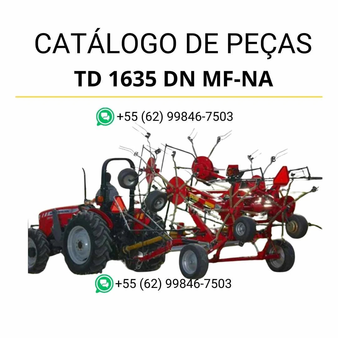 Catálogo de peças Massey Ferguson TD 1635 DN MF / NA / AMT em PDF com diagramas técnicos e identificação detalhada dos componentes