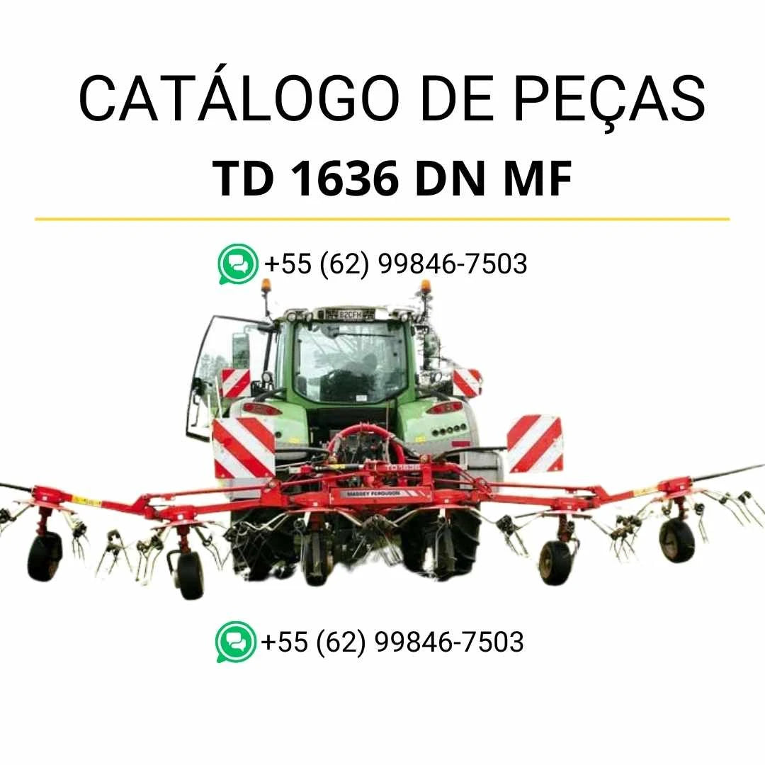 Catálogo de peças Massey Ferguson TD 1636 DN MF / KIA em PDF com ilustrações técnicas e identificação detalhada dos componentes