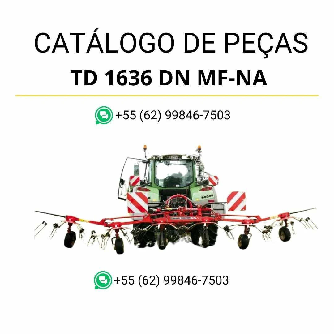 Catálogo de peças Massey Ferguson TD 1636 DN MF / NA / AMU em PDF com diagramas técnicos e identificação detalhada dos componentes
