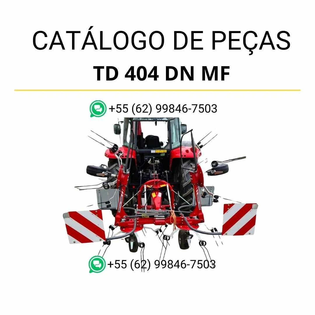 Catálogo de peças Massey Ferguson TD 404 DN MF / NXC em PDF com diagramas ilustrados e identificação detalhada dos componentes