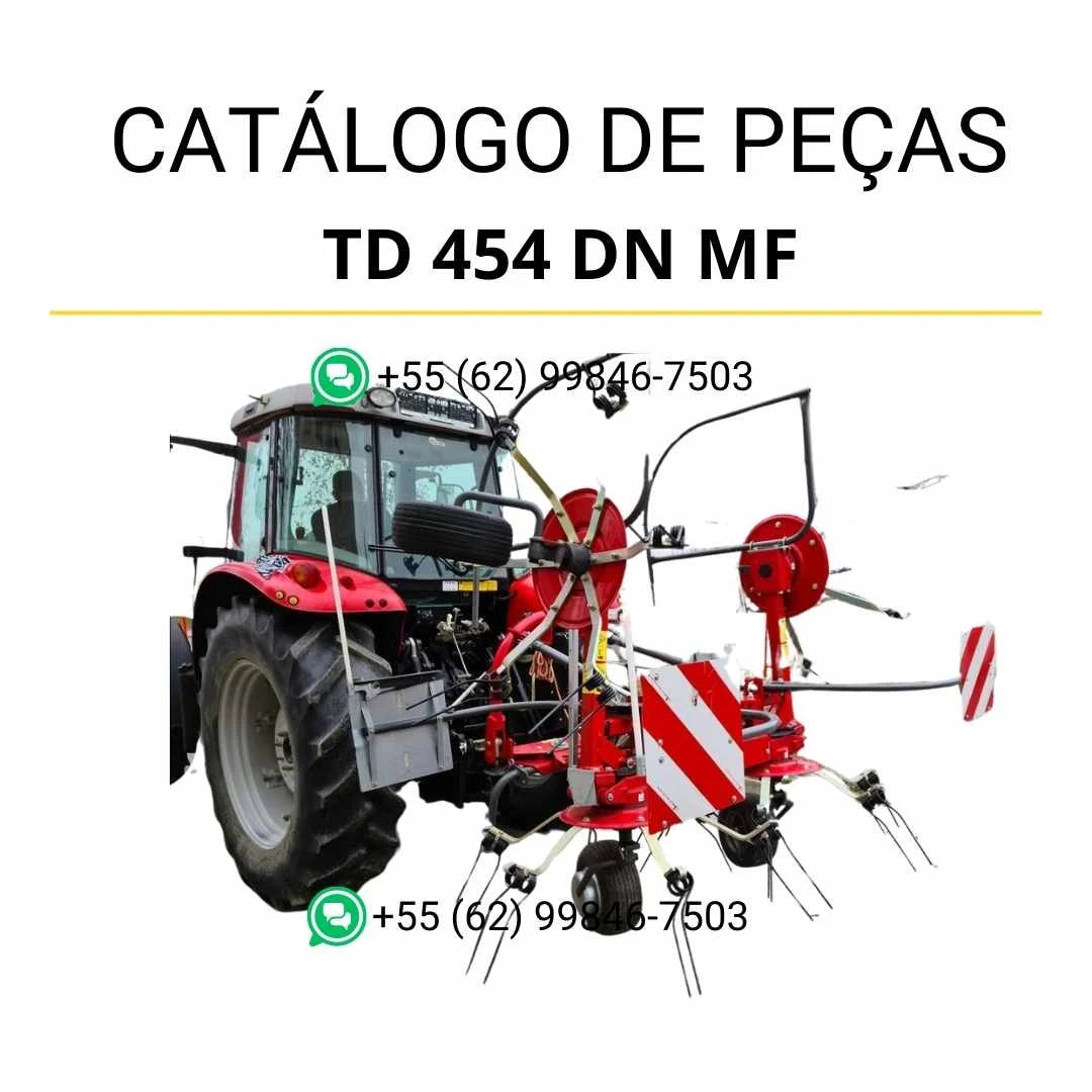 Catálogo de peças Massey Ferguson TD 454 DN MF / NVE em PDF com diagramas técnicos e identificação detalhada dos componentes