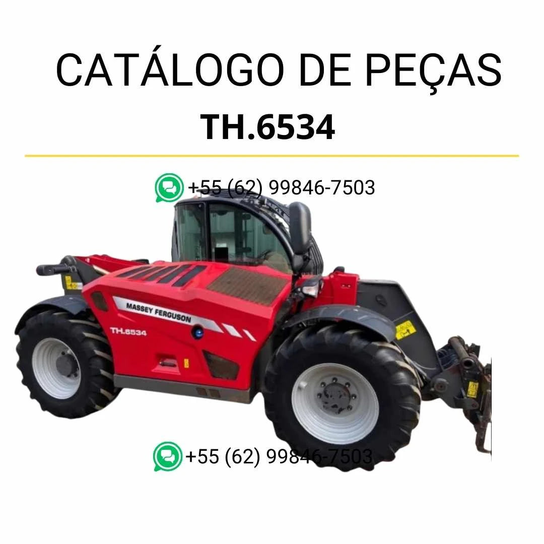 Catálogo de peças Massey Ferguson TH.6534 ST4 em PDF, com esquemas detalhados e identificação completa dos componentes do manipulador
